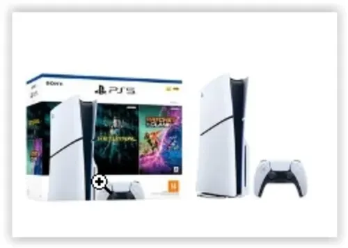 Console Sony Playstation 5 Slim, Branco + 2 Jogos - 1000038899